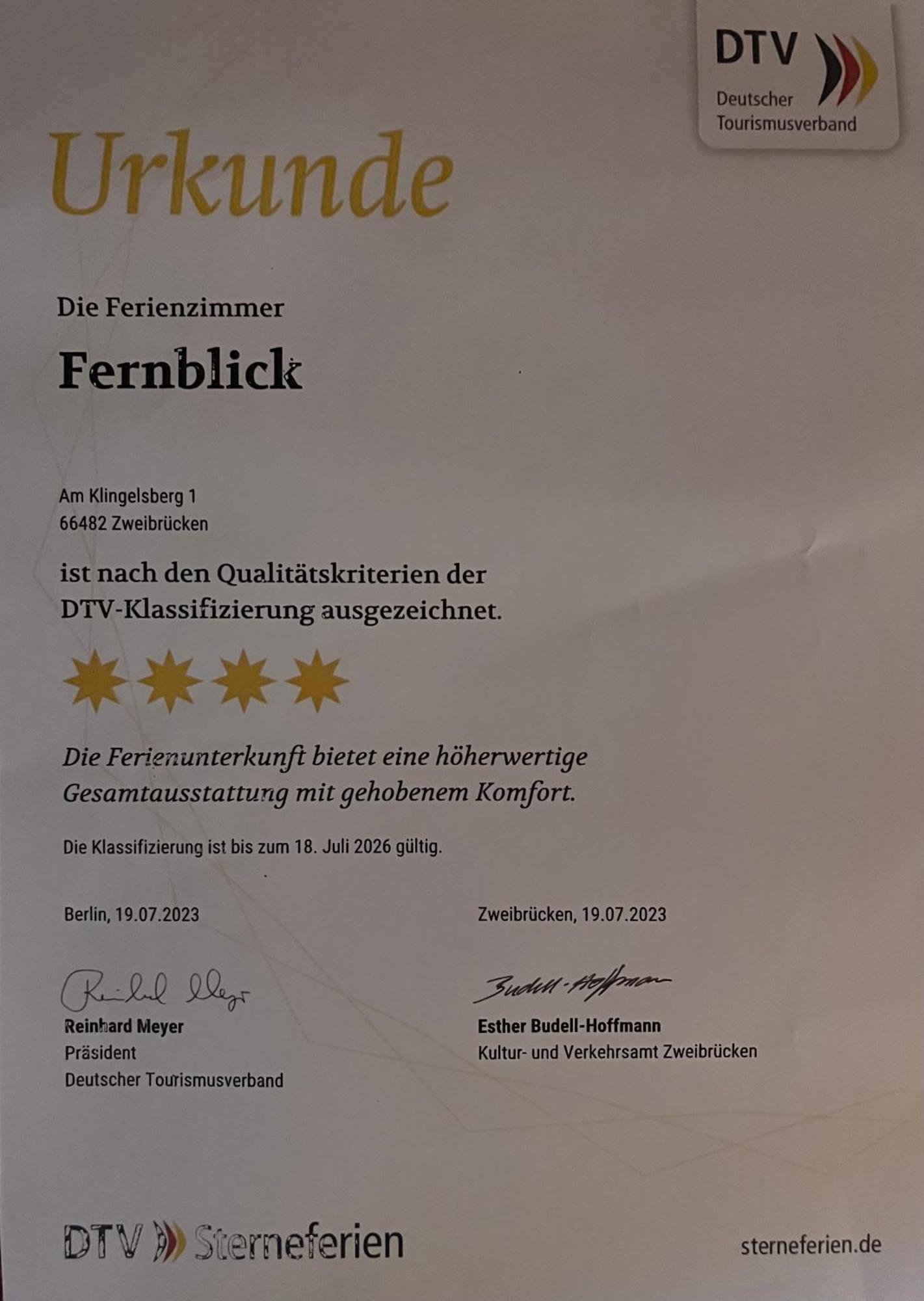 Appartement Fernblick à Zweibrücken Extérieur photo